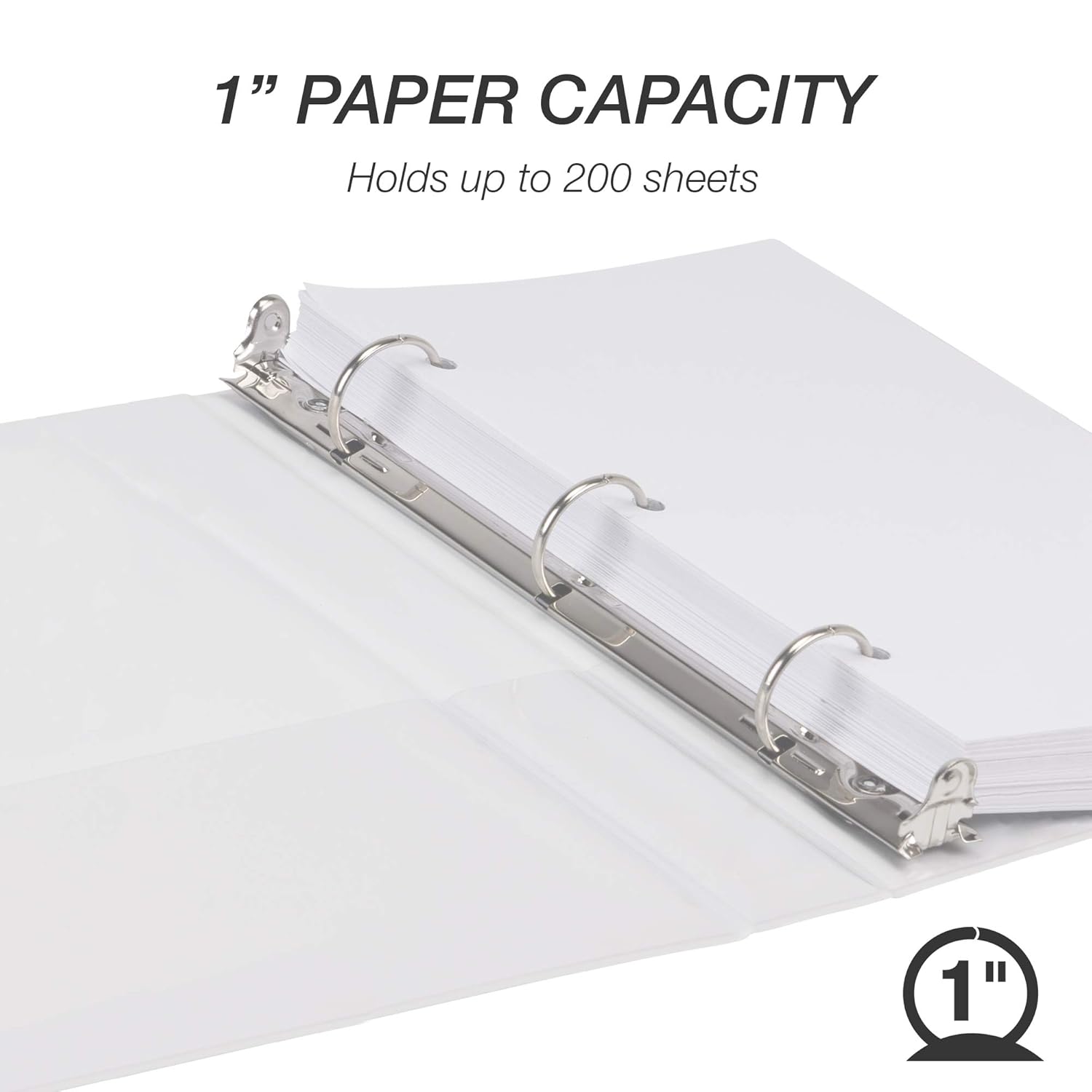 1 inch mni clear view internal capacity white