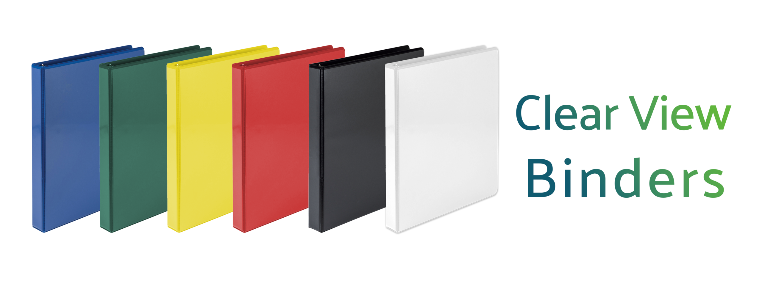 Clear view binders composite colors