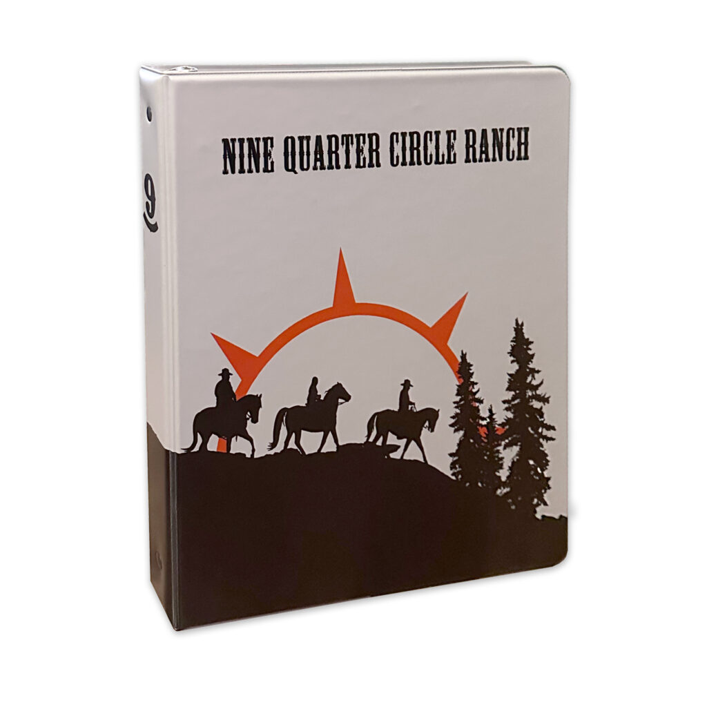 Vinyl binder silk screened 3 ring 1 inch