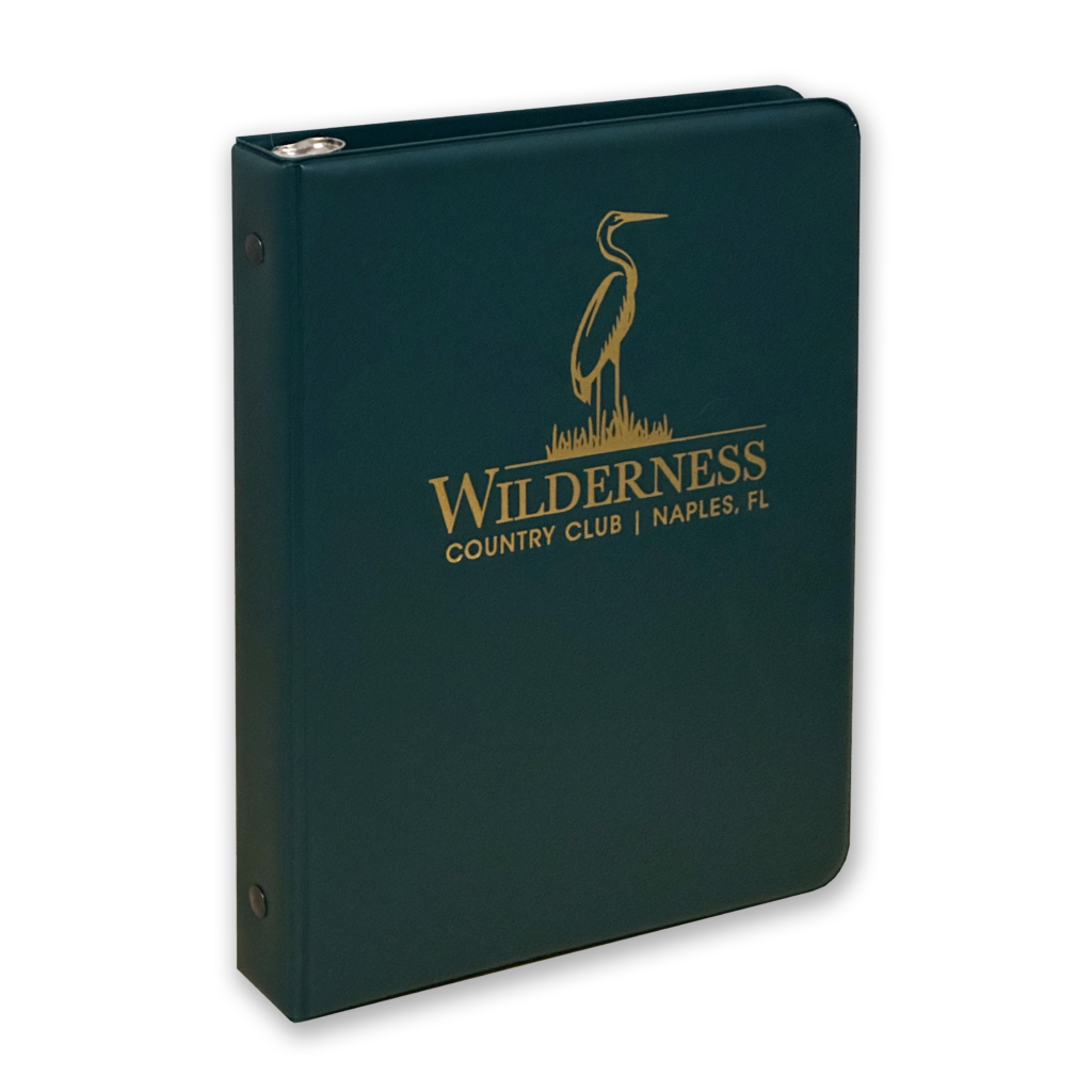 vinyl binder foil stamped